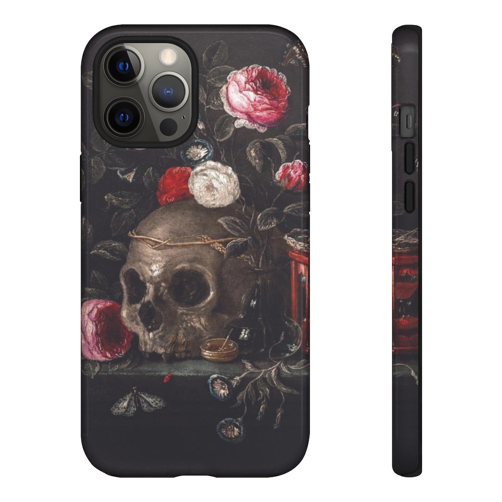 Dark Academia Skull Bouquet Aesthetic Phone Case