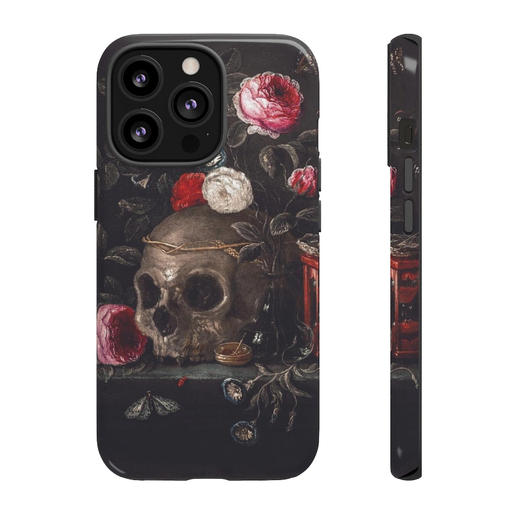 Dark Academia Skull Bouquet Aesthetic Phone Case