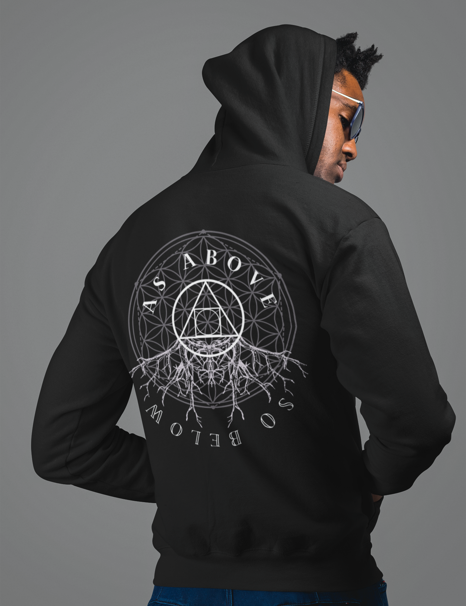 As Above So Below Roots Esoteric Plus Size Occult Clothing Hoodie