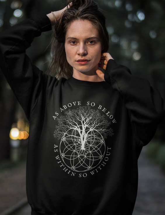 As Above So Below Tree Occult Sweatshirt