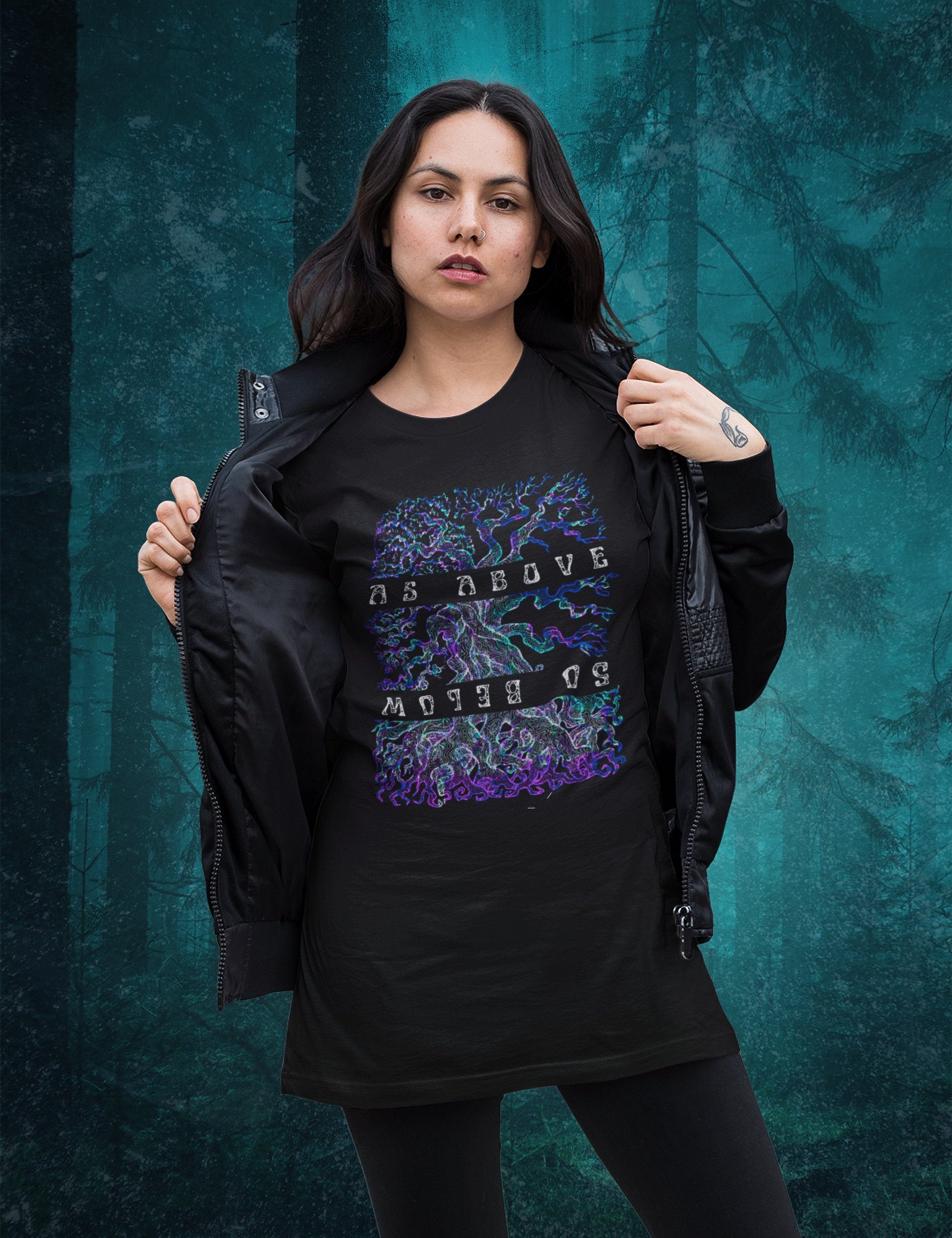 As Above So Below Plus Size Occult Clothing Shirt