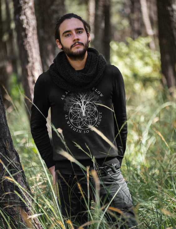 As Above So Below Tree Occult Sweatshirt