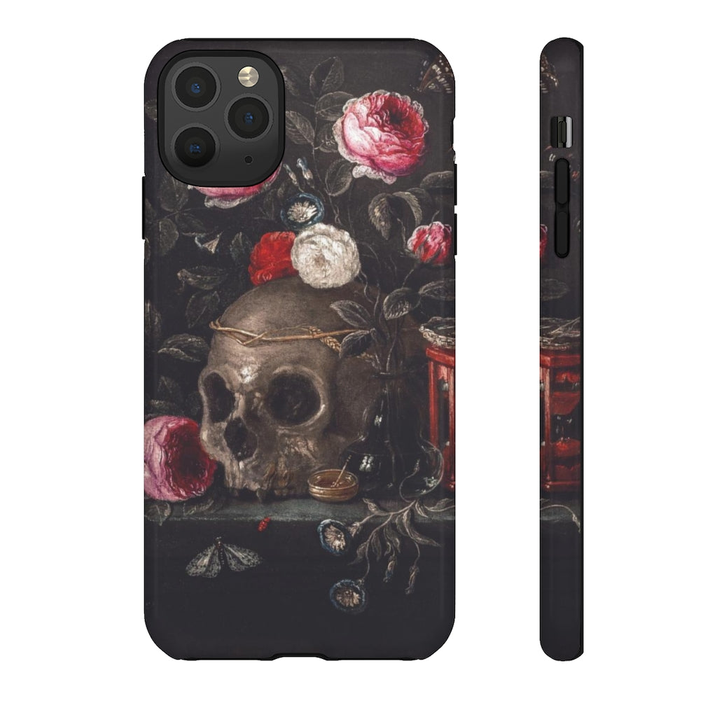 Dark Academia Skull Bouquet Aesthetic Phone Case