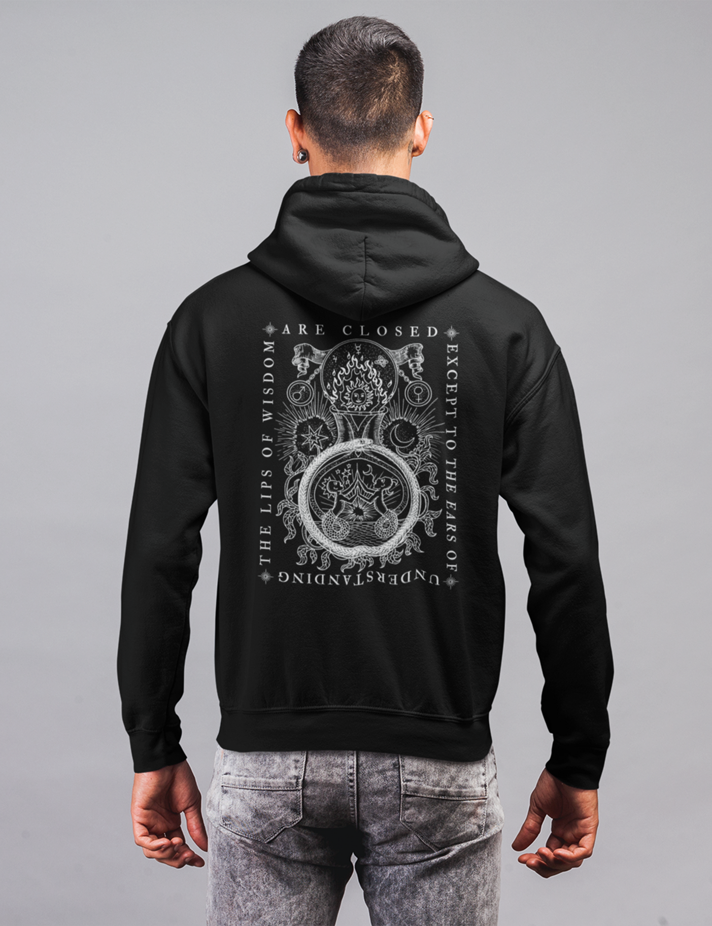 Ouroboros Alchemy Occult Aesthetic Zip Up Hoodie