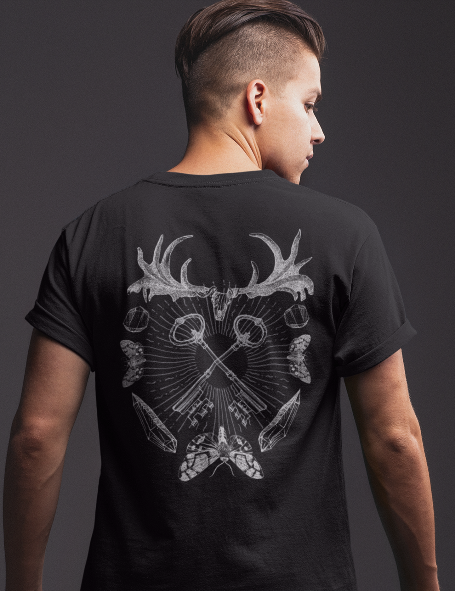Mystical Antlers Witchy Art Esoteric Occult Plus Size Clothing Shirt