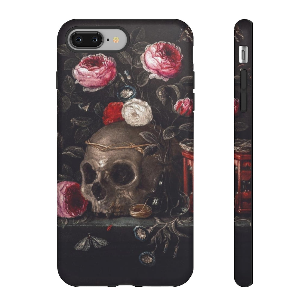 Dark Academia Skull Bouquet Aesthetic Phone Case