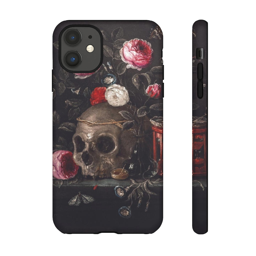 Dark Academia Skull Bouquet Aesthetic Phone Case