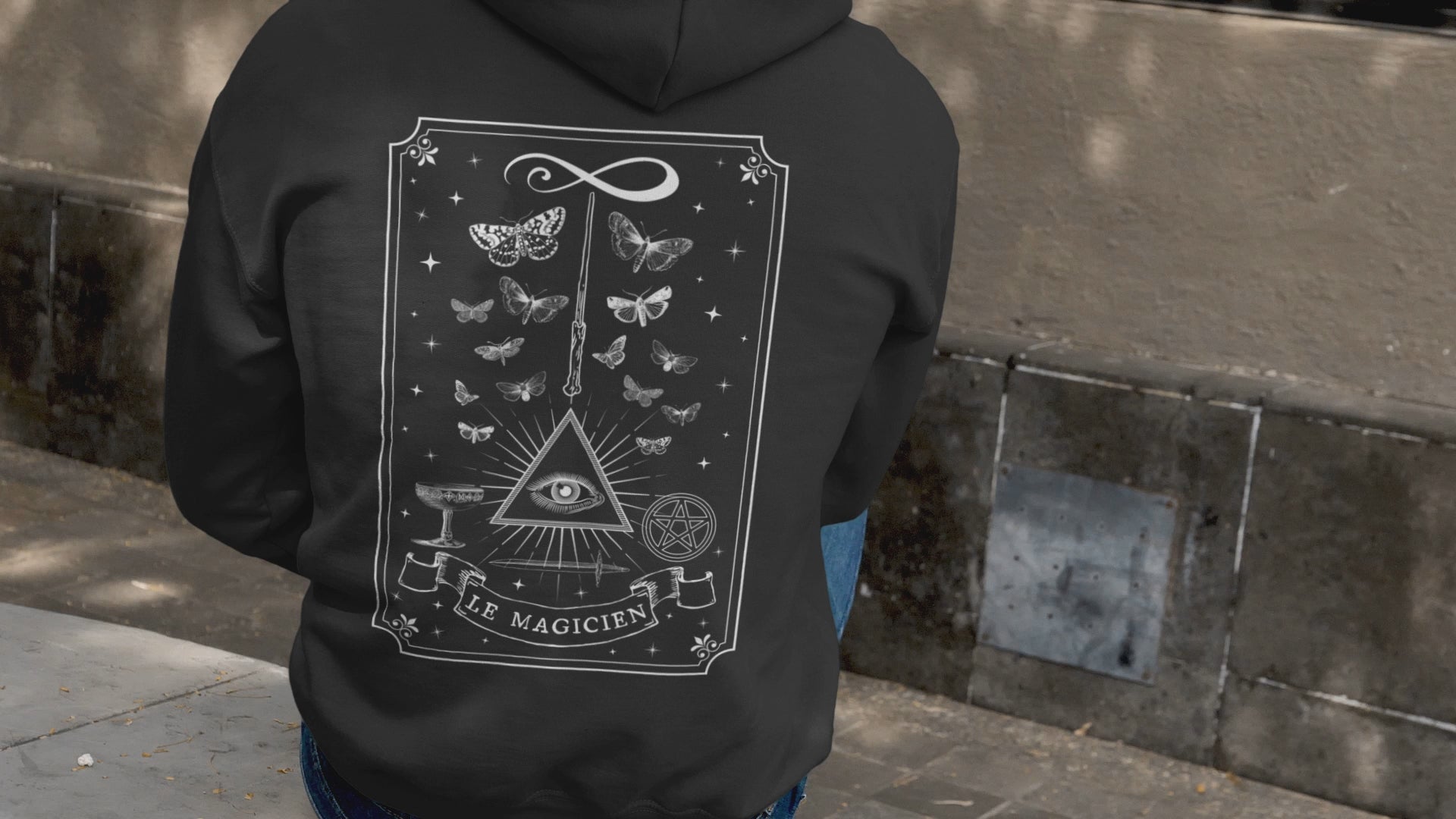 The Magician Tarot Card Witchy Aesthetic Occult Zip Up Hoodie