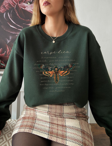 Dark Academia Aesthetic Carpe Diem Sweatshirt
