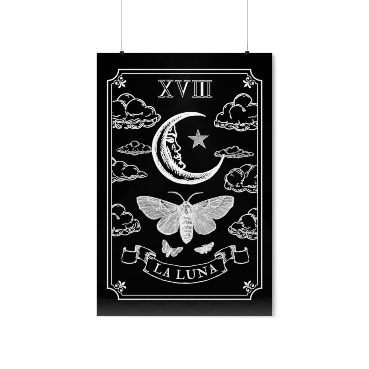 The Moon Tarot Card Witchy Aesthetic Poster