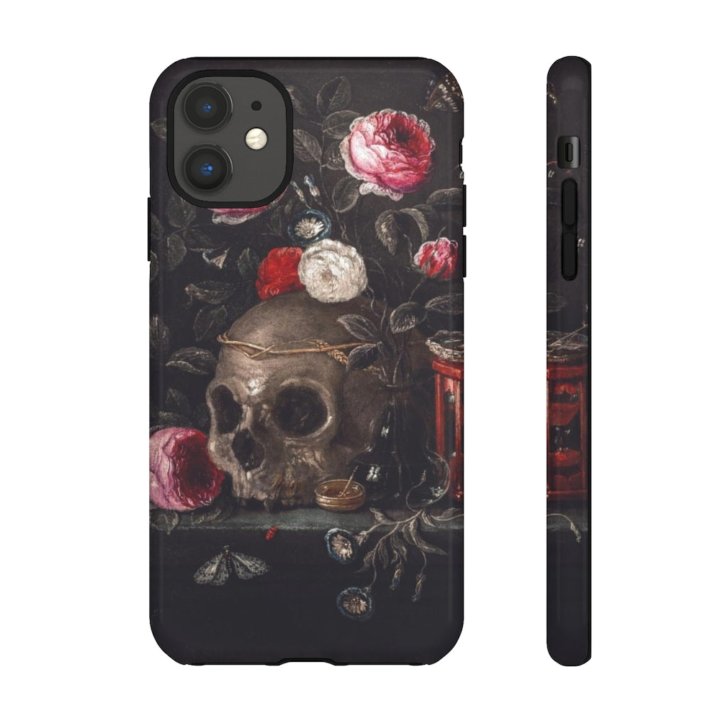 Dark Academia Skull Bouquet Aesthetic Phone Case