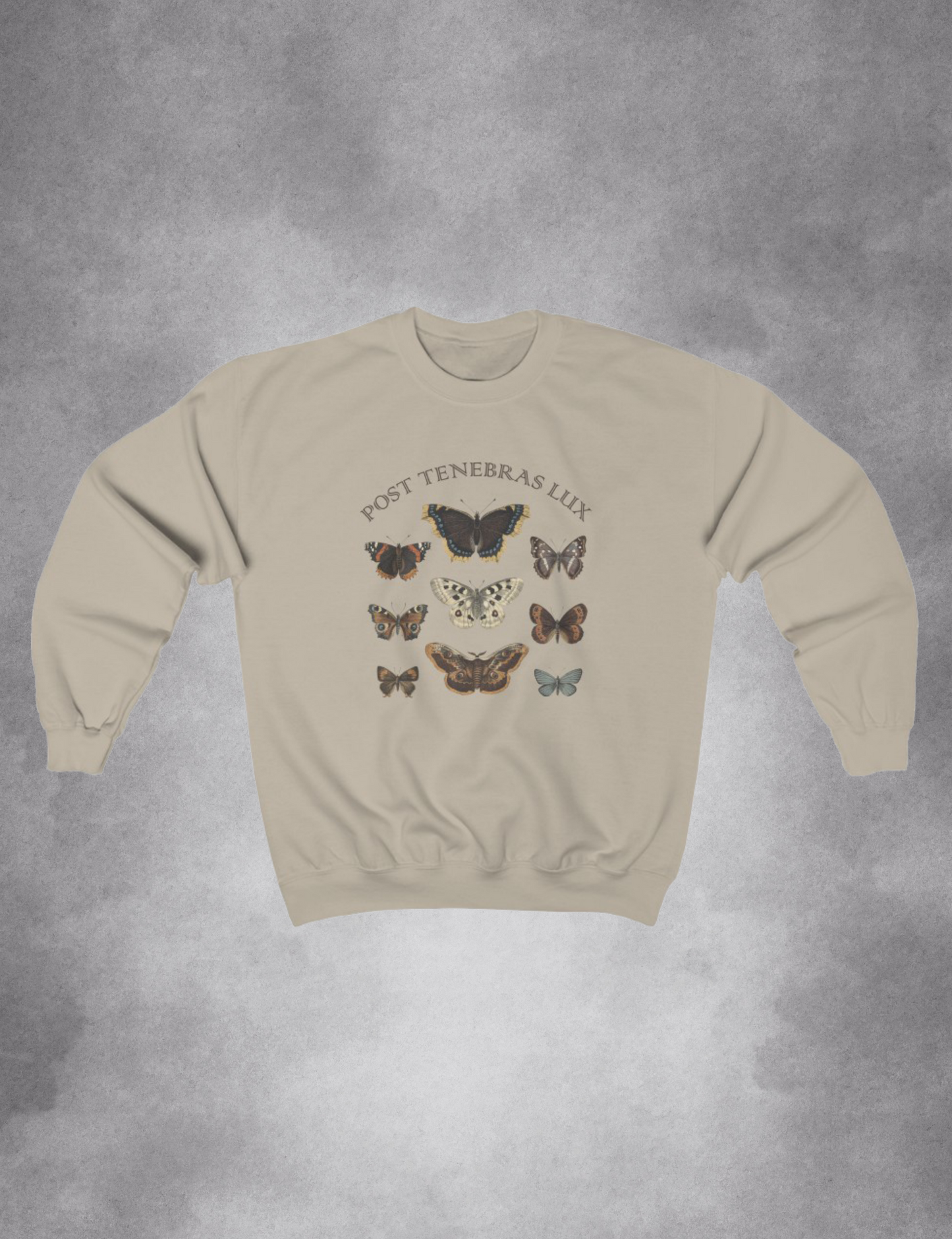 Dark Academia Post Tenebras Lux Moth Sweatshirt