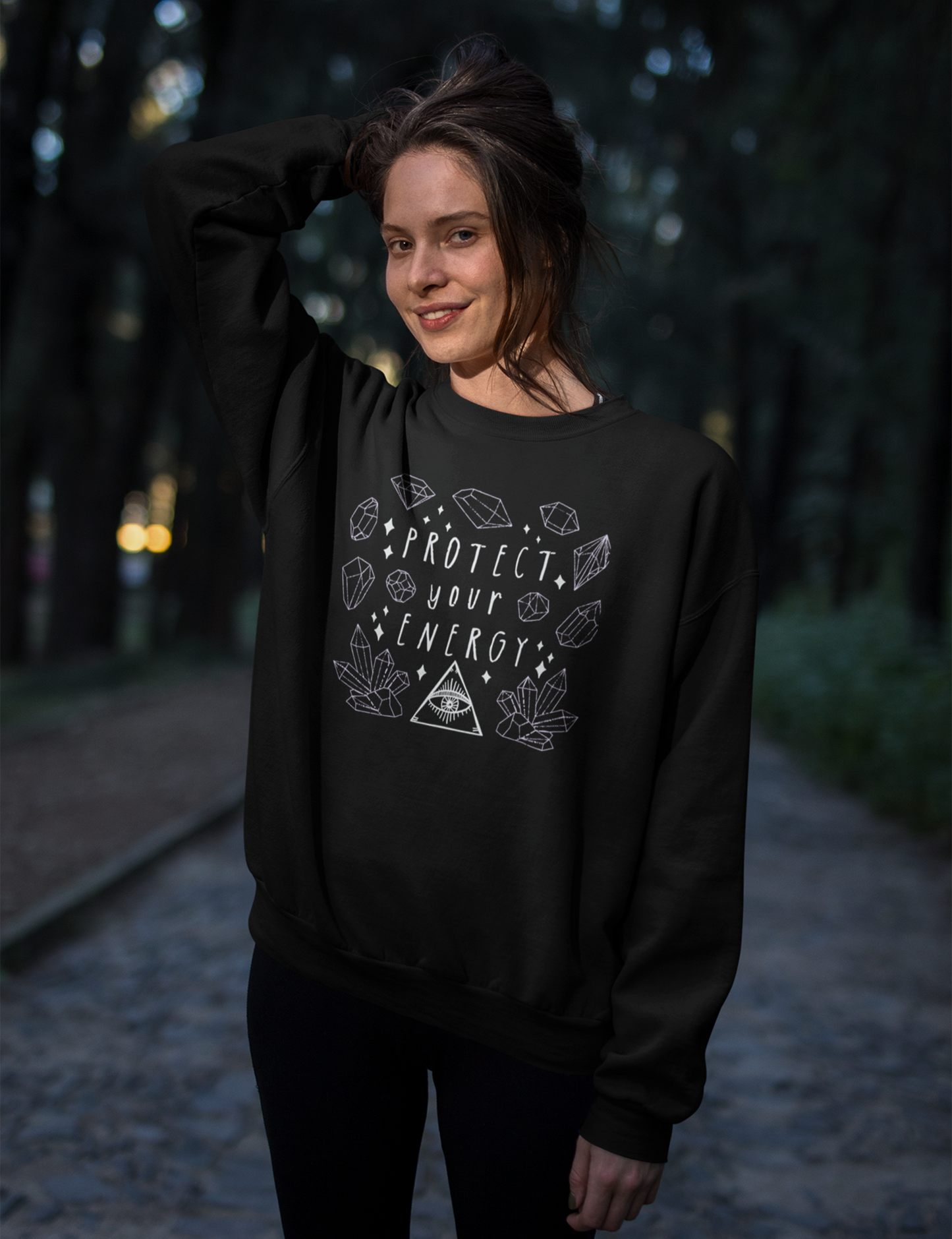 Protect Your Energy Crystals Witchy Sweatshirt