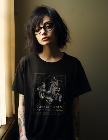 Dark Academia Aesthetic Outfits Capricorn Zodiac Shirt