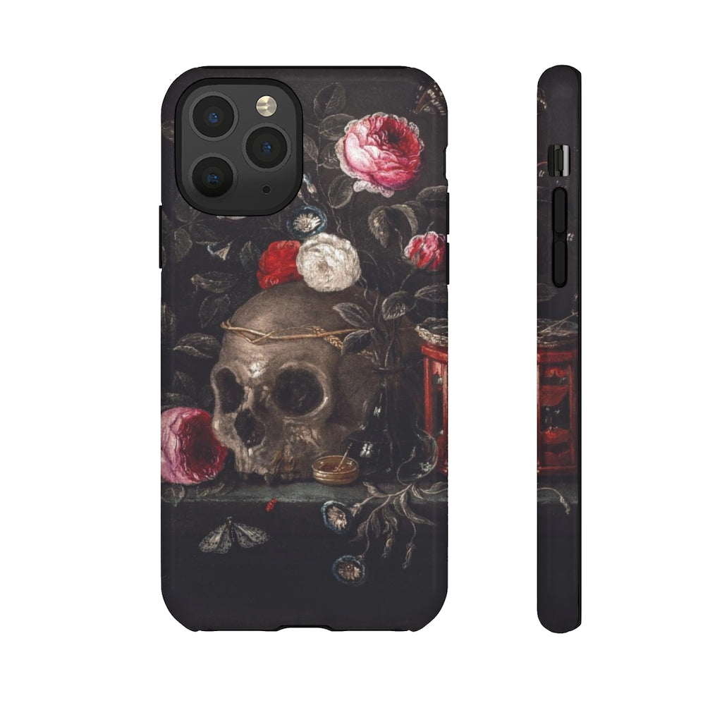 Dark Academia Skull Bouquet Aesthetic Phone Case