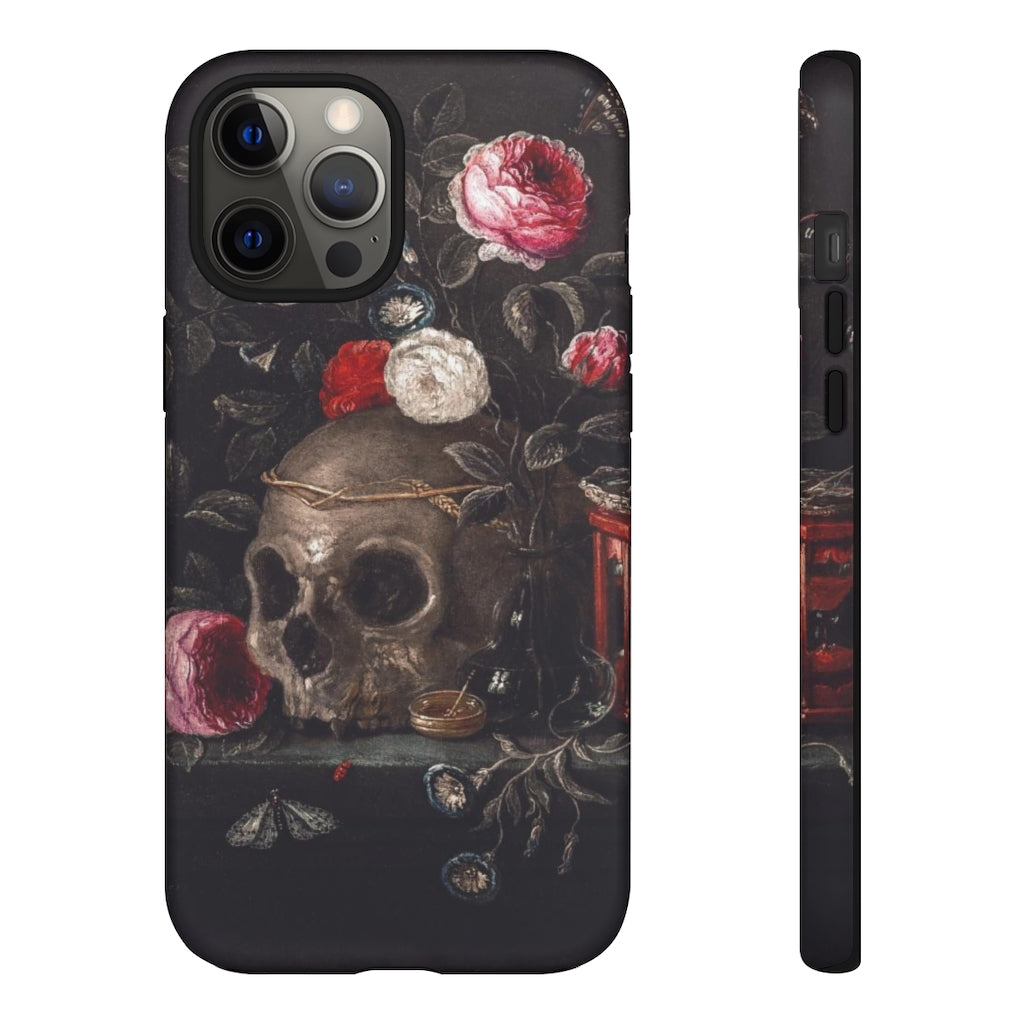 Dark Academia Skull Bouquet Aesthetic Phone Case