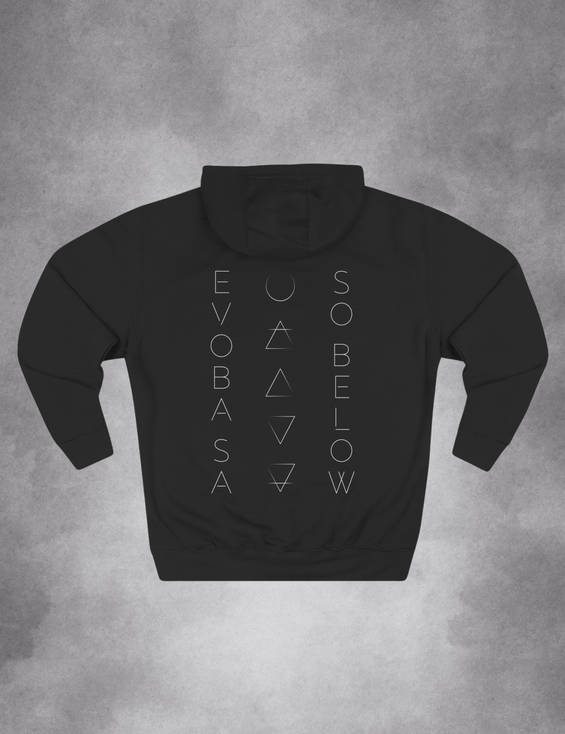 As Above So Below Occult Witchy Goth Pullover Hoodie