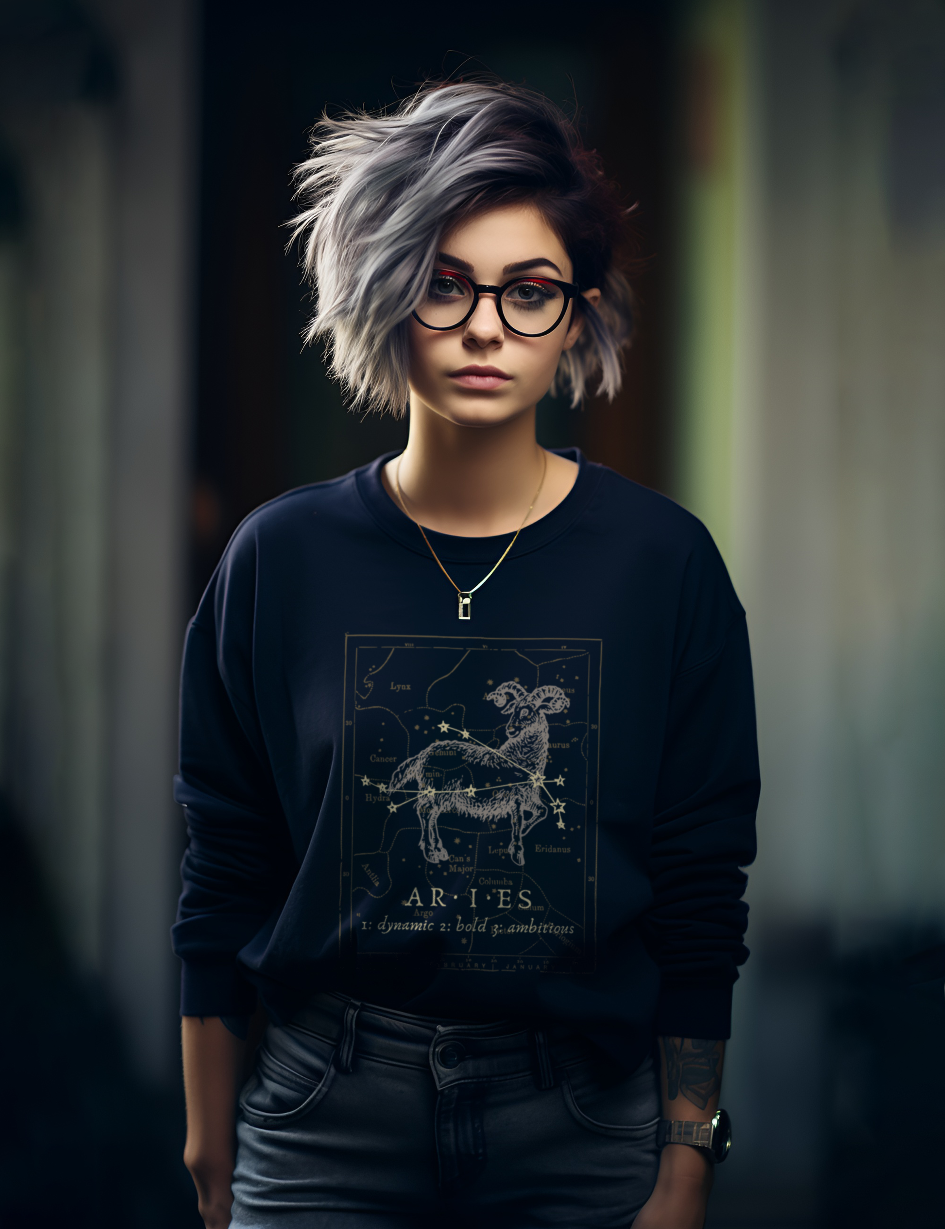 Dark Academia Fashion Aries Zodiac Aesthetic Sweatshirt