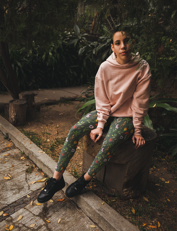 Green Witch Herbology Mushroom Dark Cottagecore Aesthetic Leggings