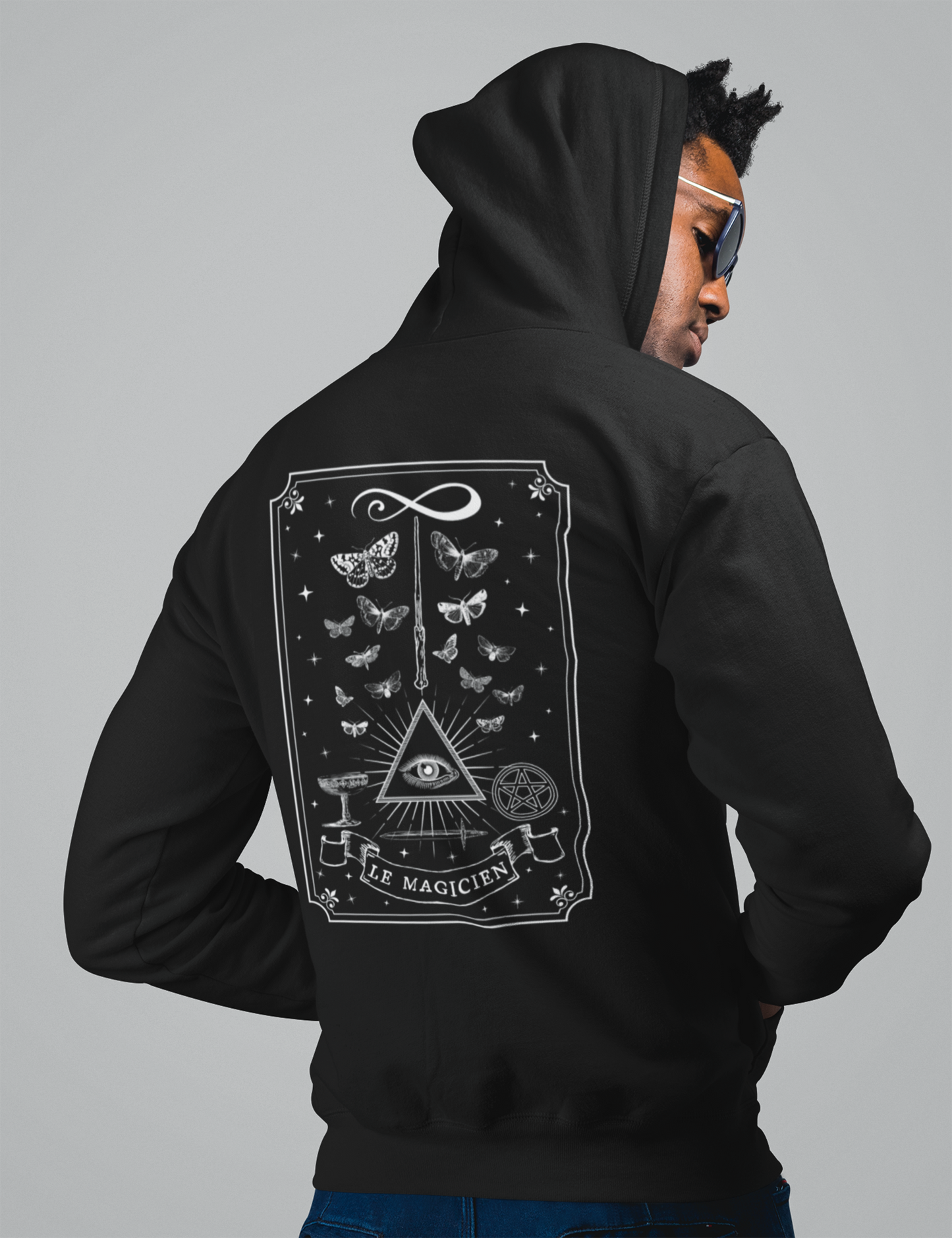 The Magician Tarot Card Witchy Aesthetic Occult Zip Up Hoodie