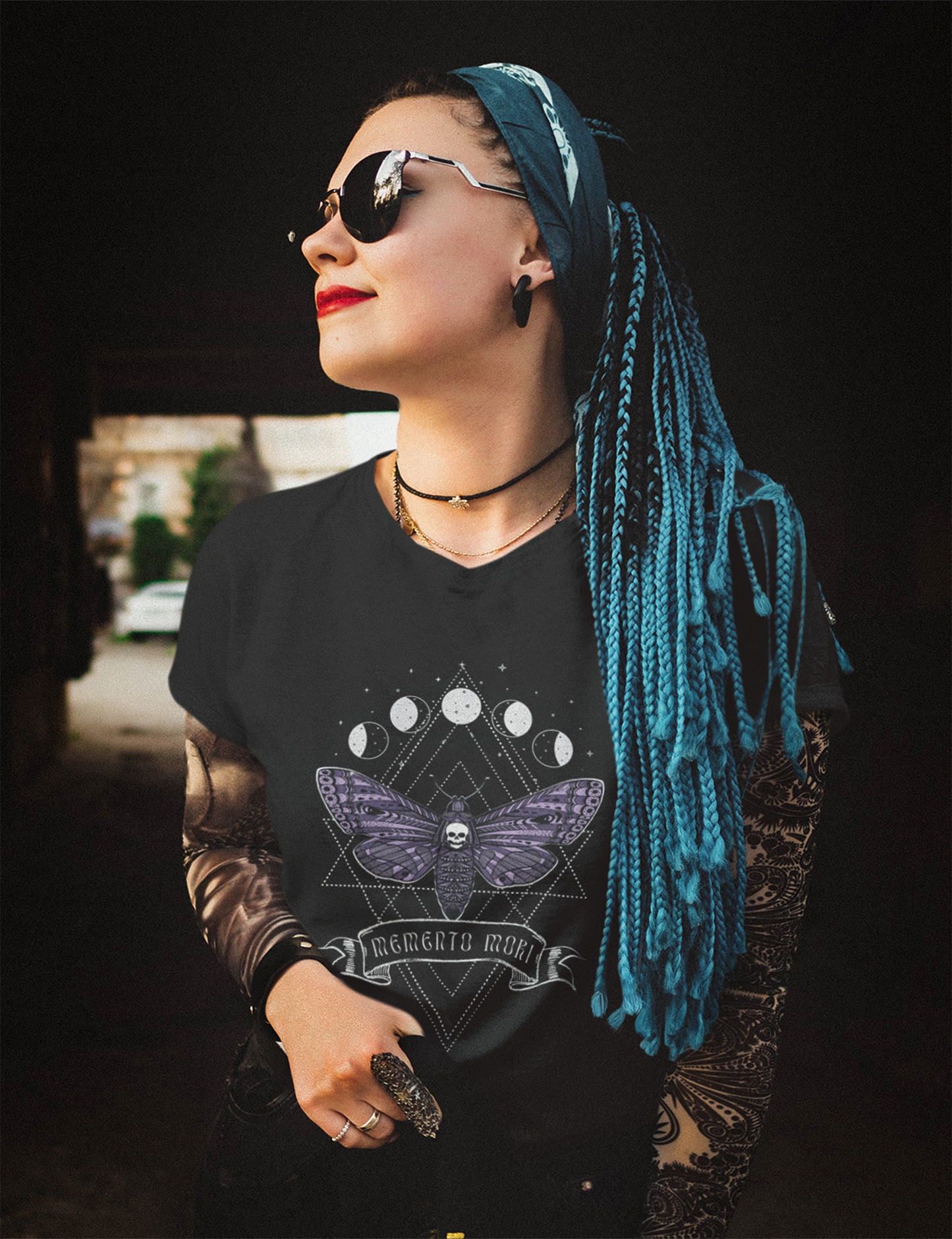 Memento Mori Witchy Aesthetic Moth Moon Phase Shirt