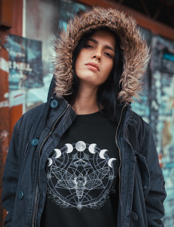 Moth Moon Phase Plus Size Witchy Aesthetic Sweatshirt
