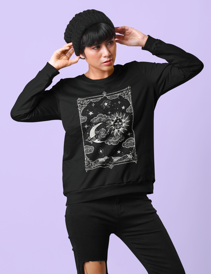 Sun Moon Tarot Witchy Aesthetic Sweatshirt