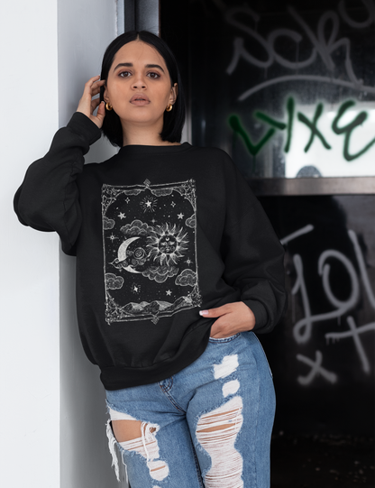 Sun Moon Tarot Witchy Aesthetic Sweatshirt