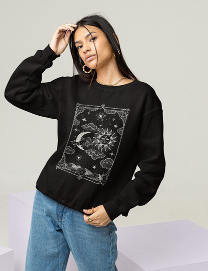 Sun Moon Tarot Witchy Aesthetic Sweatshirt