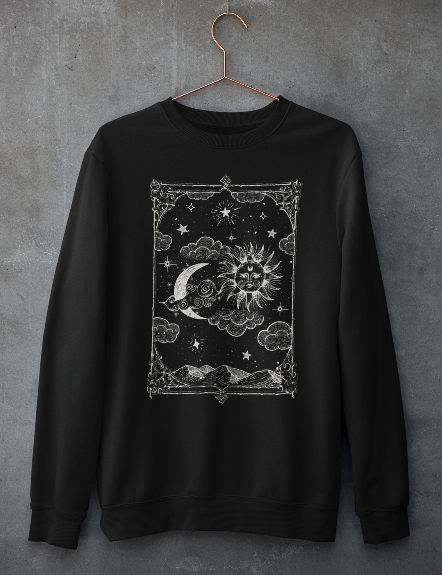 Sun Moon Tarot Witchy Aesthetic Sweatshirt
