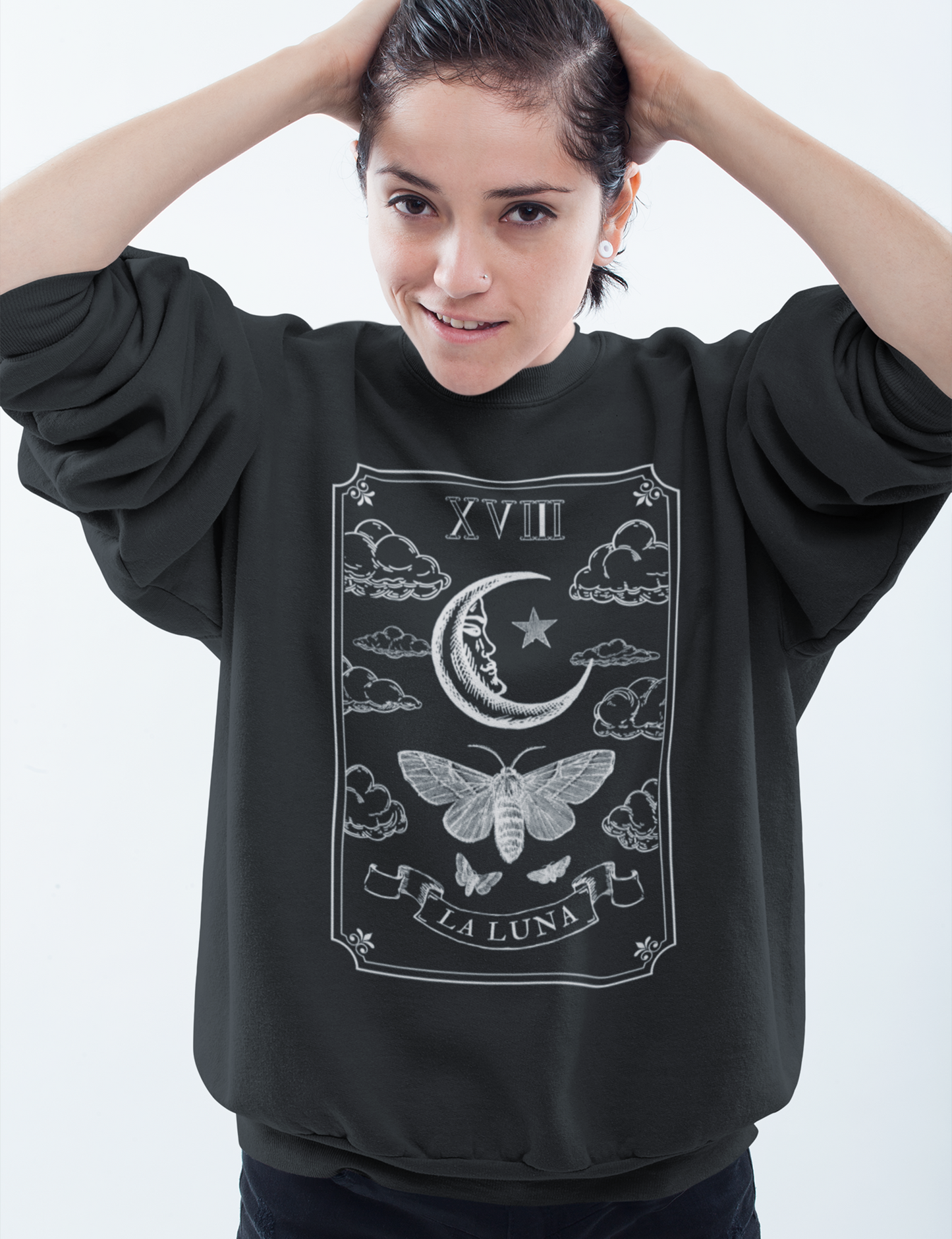 The Moon Tarot Card Witchy Sweatshirt